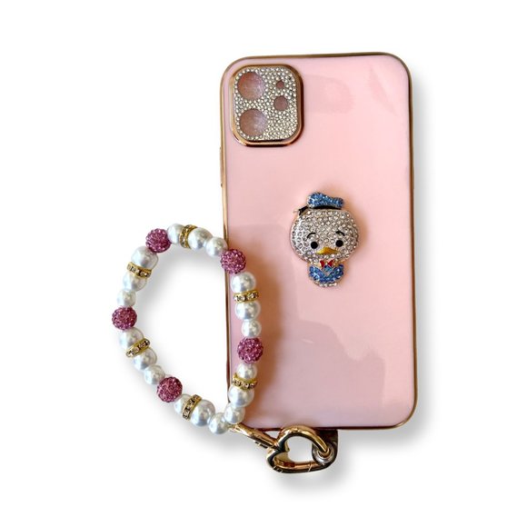 Rhinestone Donald Duck phone charm - Picture 3 of 3